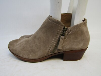 Lucky Brand Womens Size 8.5 M Brown Suede Zip Ankle Fashion Boots Bootie