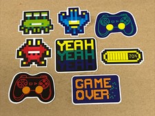 Video Game Vinyl Stickers Pack Of 8