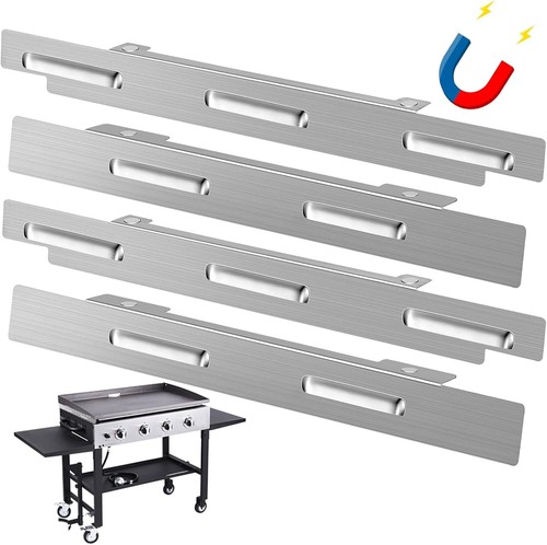 4pcs Stainless Steel Wind Guards for 36” Blackstone Griddle - Magnetic Screens