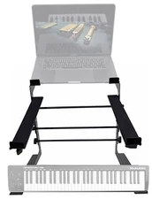 Rockville Dual Shelf Laptop+Controller Stand for M-Audio Keystation 61 Keyboard