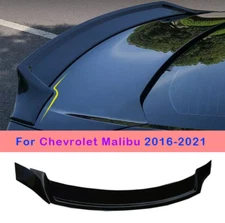 For Chevrolet Malibu 2016-2021 ABS Gloss black Rear Tail Trunk Spoiler Wing Lip