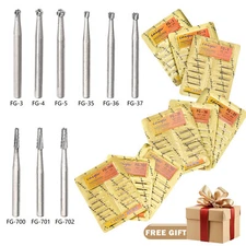 10-100Pcs Dental Round Carbide Steel Drills Burs for High-Speed Handpiece FG Bur