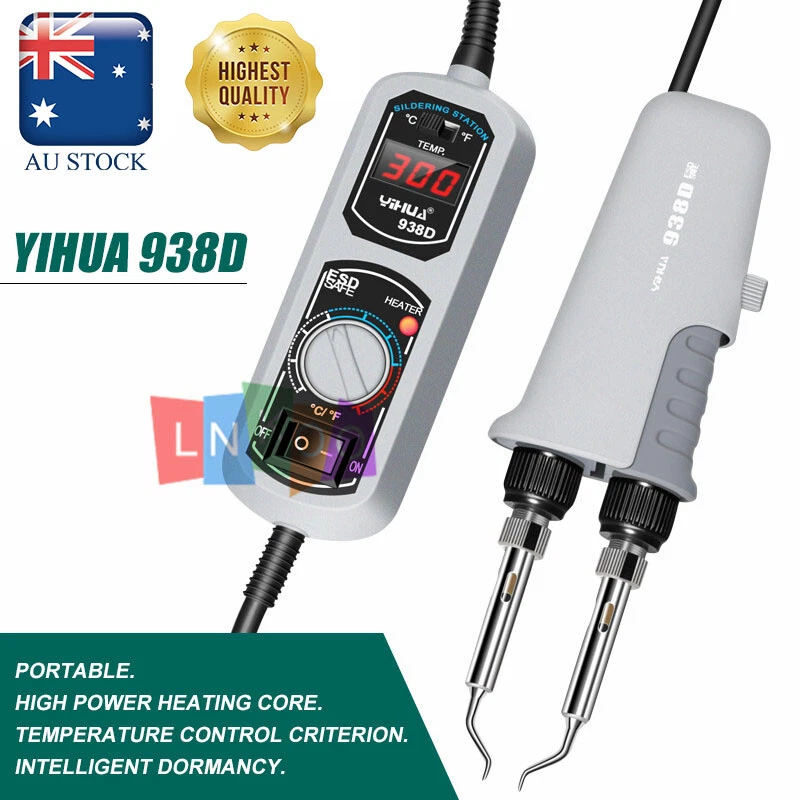 YIHUA 938D 110V Portable Hot Tweezers Mini Soldering Iron Station+ Heat core  | eBay