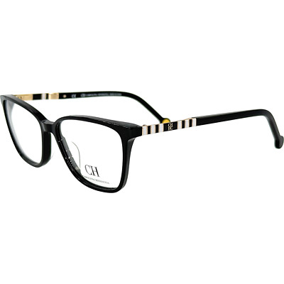 Carolina Herrera VHE838K Womens Plastic Eyeglass Frame 0700 Black 53-15 w Case