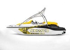 GRAPHIC REPLACEMENT KIT DECAL SPORTSTER SEA DOO SPEEDSTER 150 Yellow Waves