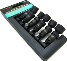 6pc 1/4" Drive Universal Swivel Impact Socket Set Professional SAE Socket