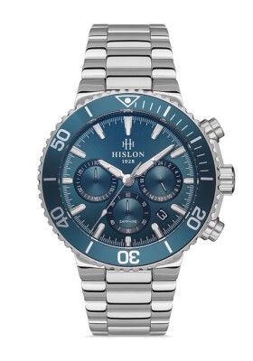 Hislon Men's Watch Masterwork Collection Steel Strap, Sapphire Coated Glass Navy