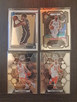 4xCards Brooklyn Nets Lot U.a Optic Rated Rookie Day'ron Sharpe
