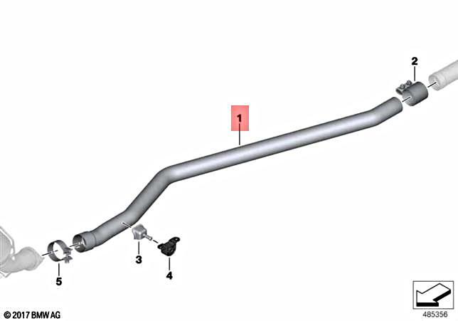 Genuine BMW X5 X6 F15 F16 X5 25dX 30dX SAC SAV Front Pipe 