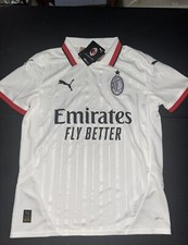 New Puma AC Milan 2024/25 Away Soccer Jersey White Youth Size XL 775018-02 $75
