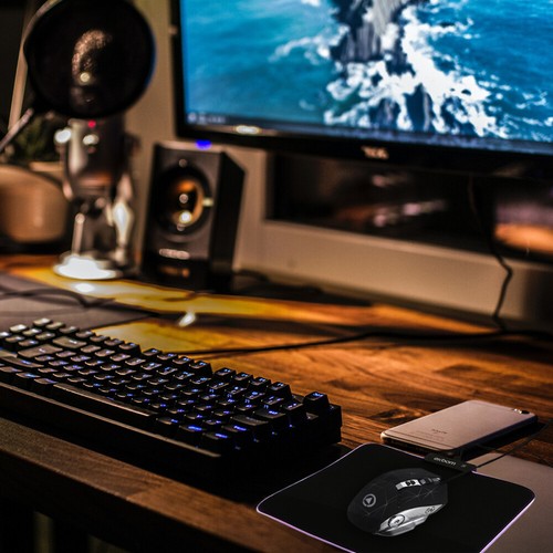 USB- verdrahtete LED Gaming Anti-Sweat Stille Licht USB- - Bild 2 von 12