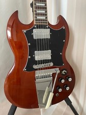 SG Electric Guitar Real Shell Inlay Walnut Bound Frets Rosewood Fretboard