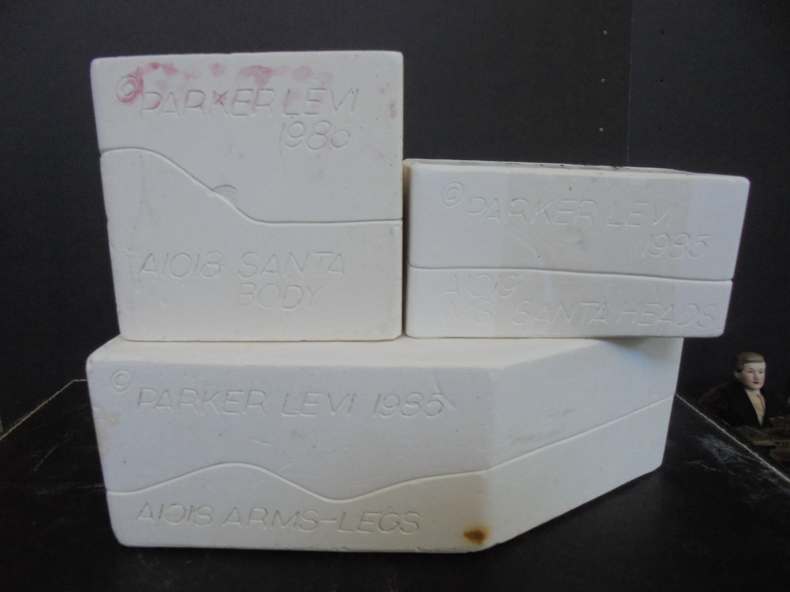 Vintage dollhouse doll mold by Parker Levi Santa 5.5" tall eBay