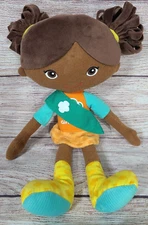 Yottoy Girl Scouts Plush Carly Friendship Cloth Doll African American 13" 2013