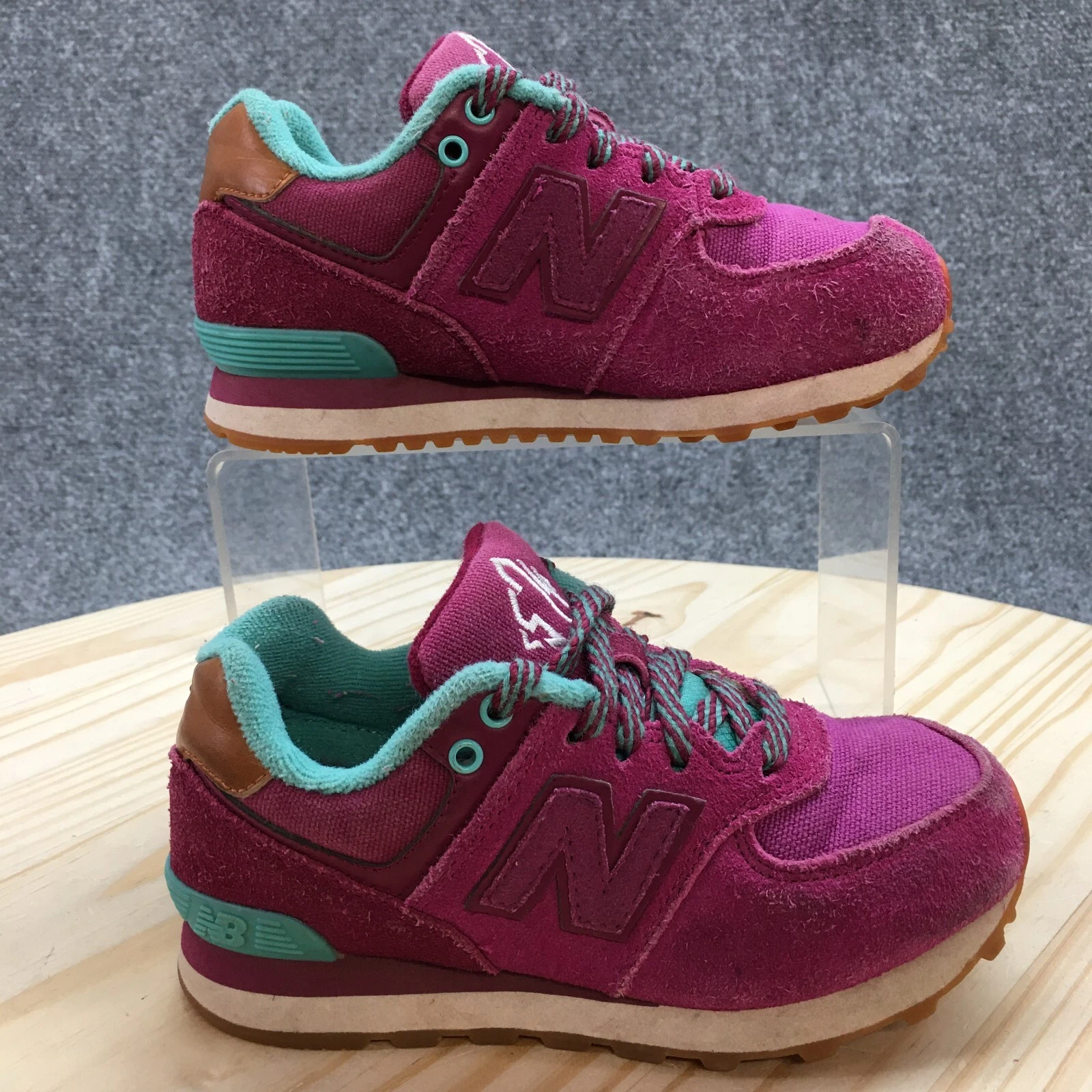 Scarpe New Balance giovani 11 5 W 574 sneaker da allenamento viola scamosciato logo KL547NFP