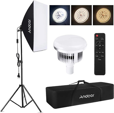 Andoer Fotografie Studio Licht Kit Softbox-Beleuchtungsset Mit 85W 2800K-5700K Z