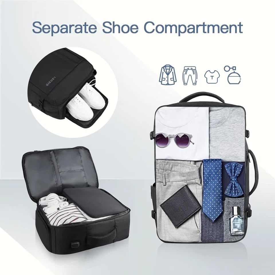 50升可扩展随身背包带TSA笔记本电脑隔层男女 — 第 4/4 张图片