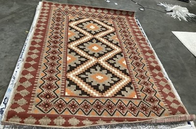 RED / NATURAL 5'-3'' x 7'-7'' Damaged Rug, Reduced Price 1172685383 VER099-0334-5