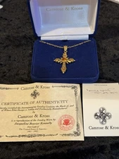 Camrose & Kross JBK Cross Pendant Necklace Jacqueline Bouvier Kennedy Collection