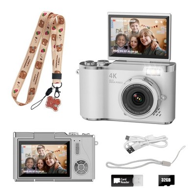 HEYMAO Kids Camera,4K Digital Camera for Photography,48MP 1080P HD Video Self...