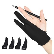 4 Pack Artist Drawing Gloves for Digital Tablet Paper Sketching Small