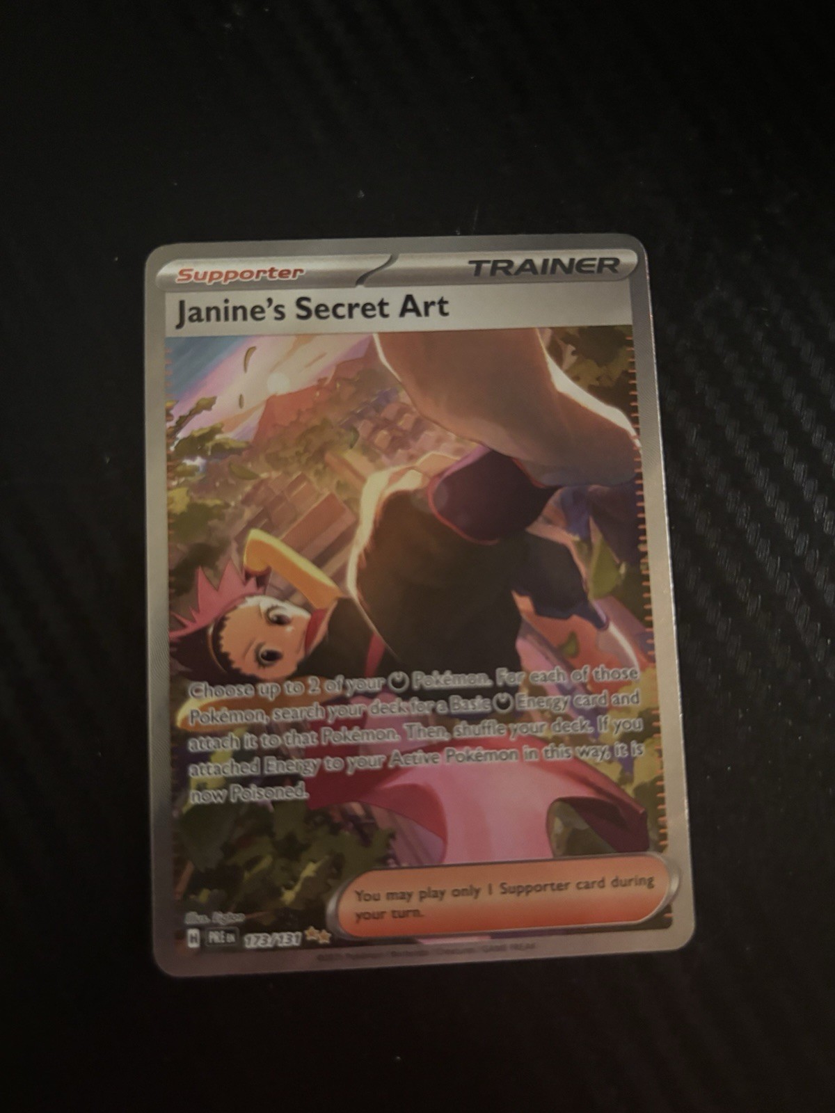 Janine's Secret Art 173/131 Sv: Prismatic Evolutions Holo