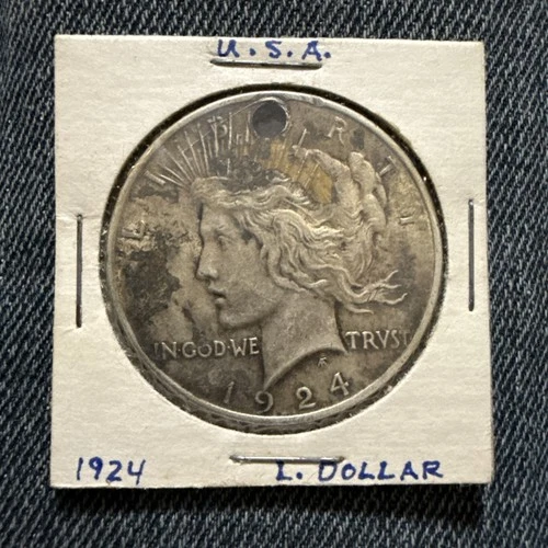 1924 S Peace Dollar - AU Condition - 9SU-2