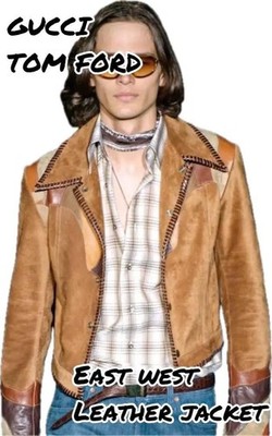 GUCCI (Tom Ford period) patchwork leather jacket 46