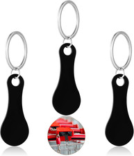 3 Pieces Stainless Steel Shopping Trolley Token, Alloy Key Ring Quarter Holder K