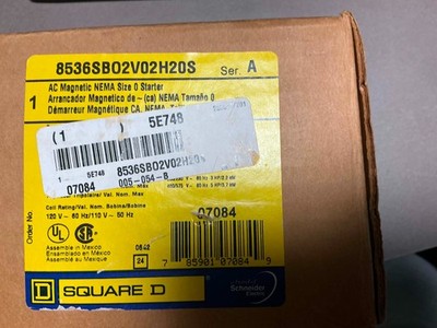 Square D 8536SBO2V02H20S Ser A Size 0 120VAC Open Starter New In Box USA
