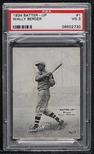 1934-36 National Chicle Batter-Up R318 Wally Berger #1 PSA 3 uk2