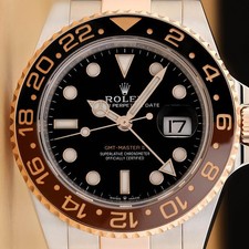 2022 CARD ROLEX GMT MASTER II 126711 CHNR 18K GOLD STEEL ROOT BEER $1 NR 9/30