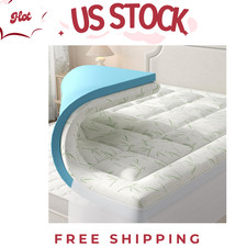 Hybrid Memory Foam Topper Queen - 4" Thick for Back Pain Relief