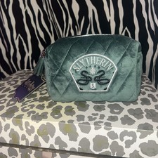Harry Potter Primark x House Slytherin Zip Around Makeup Cosmetic Bag New