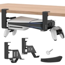 PS5 Under Desk Mount Holder Accessories Compaitble with PS5 Pro/Slim/Disc & D...