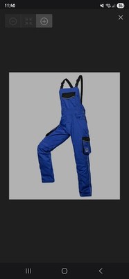 Premium Arbeits Latzhose von ALPHA-TEX Gr 60 Royalblau Neu