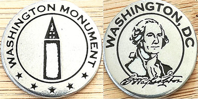 WASHINGTON MONUMENT - NATIONAL PARK TYPE TOKEN WASHINGTON DC - FREE SHIPPING