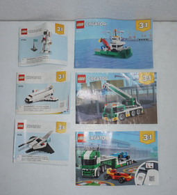 Lot of Lego Creator Manuals 31102 31163 31146 31134 31113 7292 7345 5766