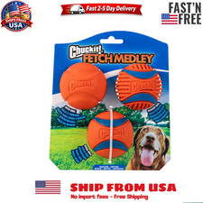 Chuckit Fetch Medley 3-Count Medium Dog Balls Variety Pack Dog Toys
