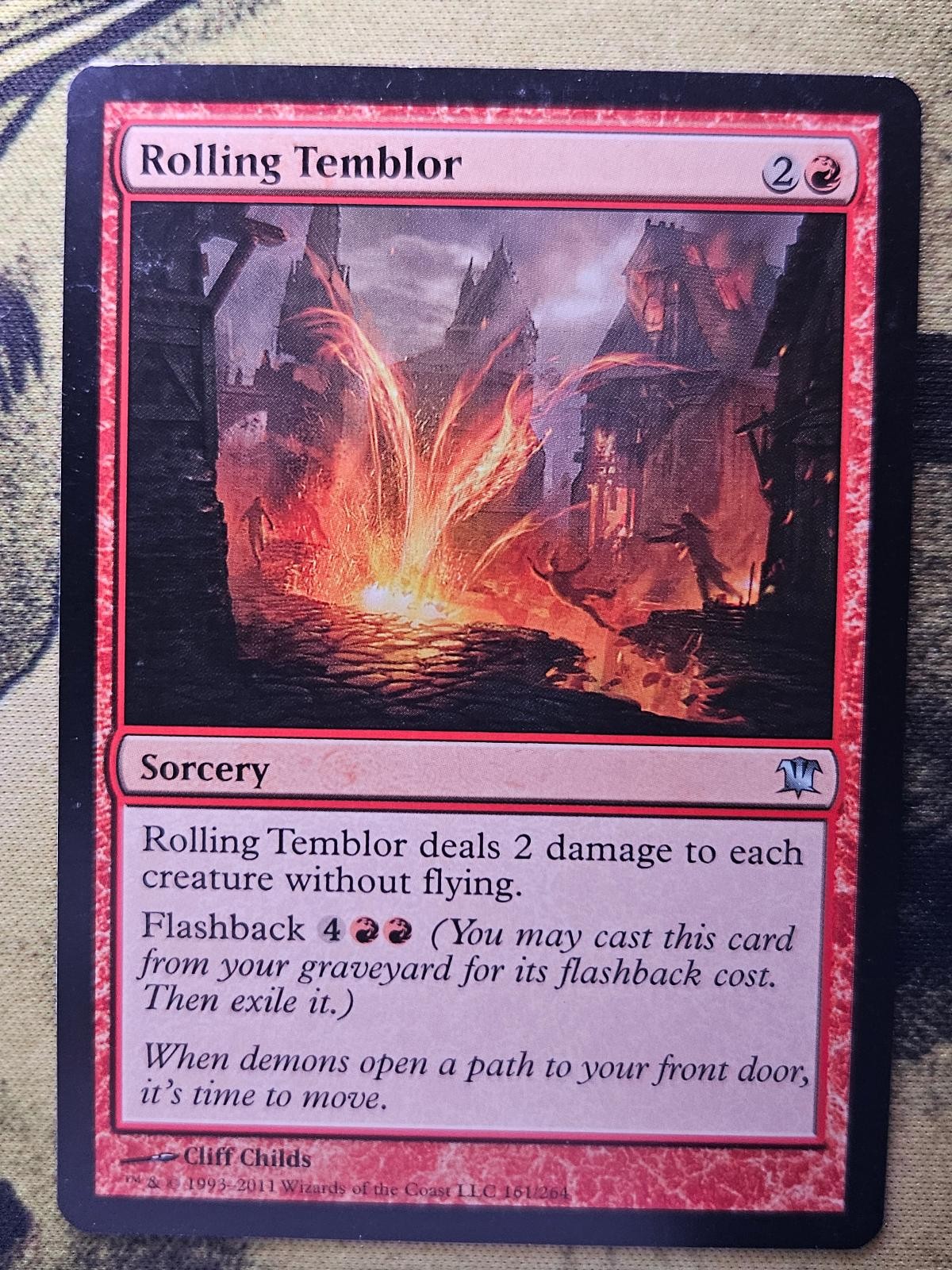 Rolling Temblor 161 Uncommon Innistrad Magic: The Gathering Moderately Played