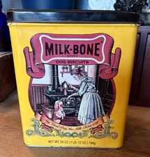 1995 Vintage MILK BONE Dog Biscuits Collector's Edition Dog Tin