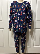 Hanna Andersson Women's XXL Long John Pajama Set Heirloom Ornaments