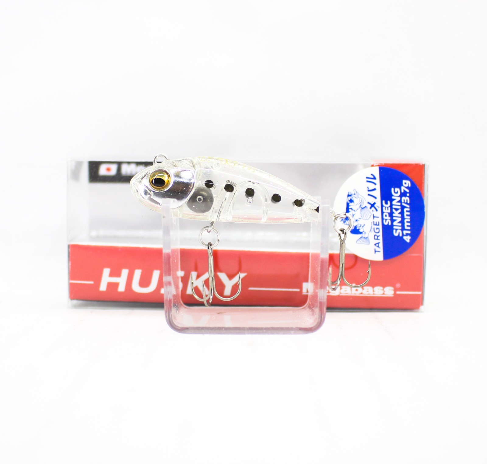 Megabass Husky 41 mm 3.7 grams Sinking Lure Clear Shirasu (0638)