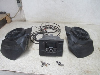 16 POLARIS RZR XP 1000 RADIO ROCKFORD FOSGATE PMX-2 FRONT SPEAKERS OEM  #9891