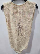 Vintage Advance Theatrical Leotard Full Sequins BodySuit Dance Costume 50s-60s