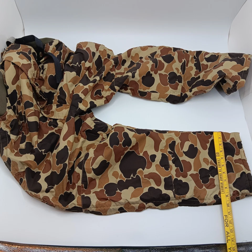 Columbia Vintage Para Hombres Grande Omni Tech Camuflado Baberos Pantalones Mono Caza Aislado Foto 4 de 4