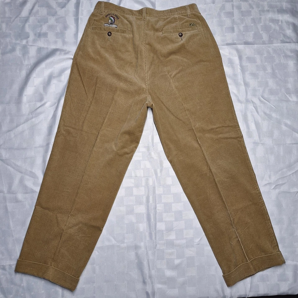 Vintage CUTTER & BUCK Tan Corduroy Pants 34x30 104th US Open  Shinnecock Hills - Image 3 of 4