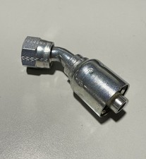 Parker 13743-10-8 / 13743108 Crimp Fitting 45 Dg 5/8 JIC Swivel X 1/2 Hose Steel