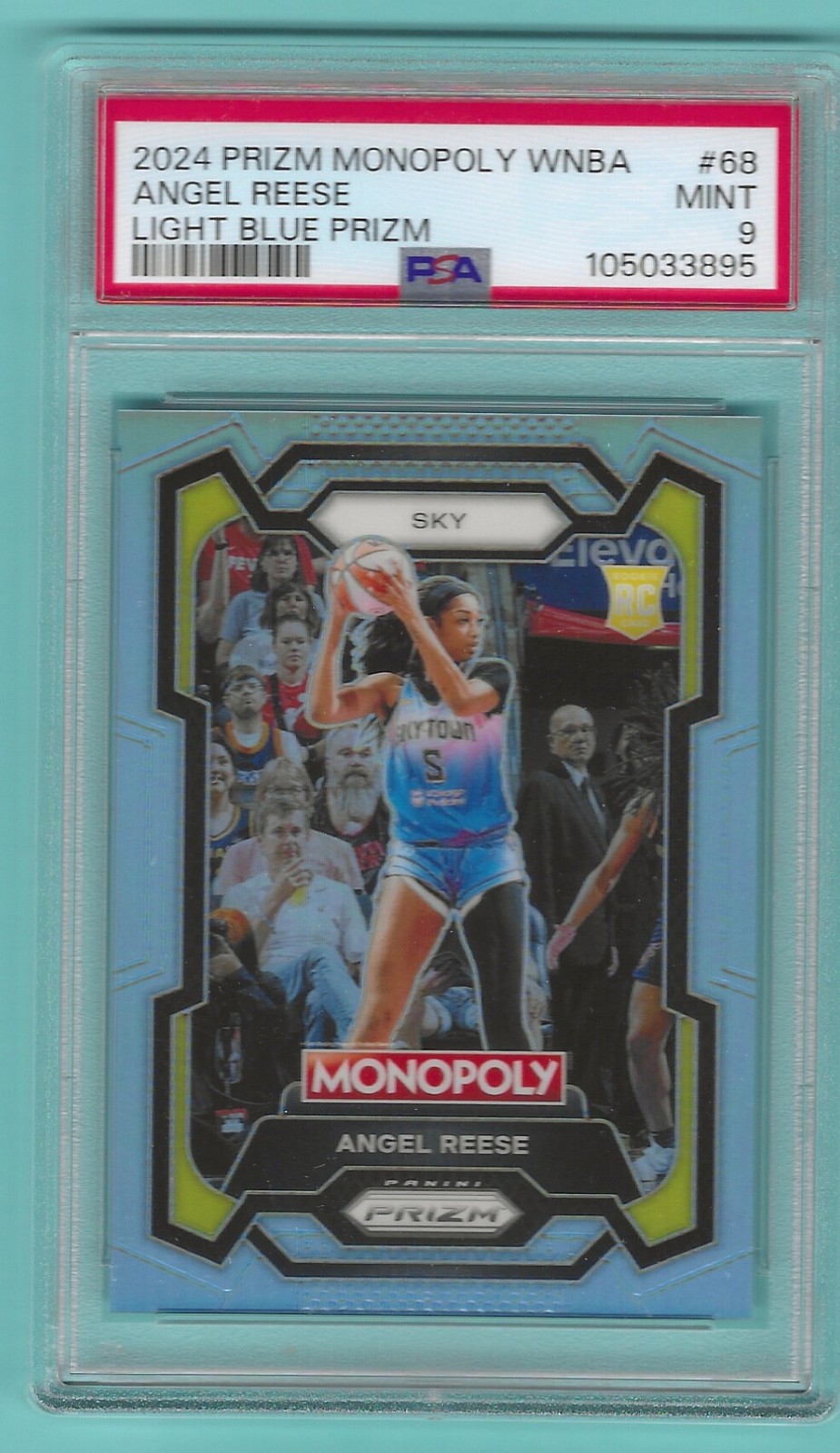 2024 Prizm Monopoly WNBA Angel Reese Rookie PSA 9 Atlanta Dream #39/199 Defense