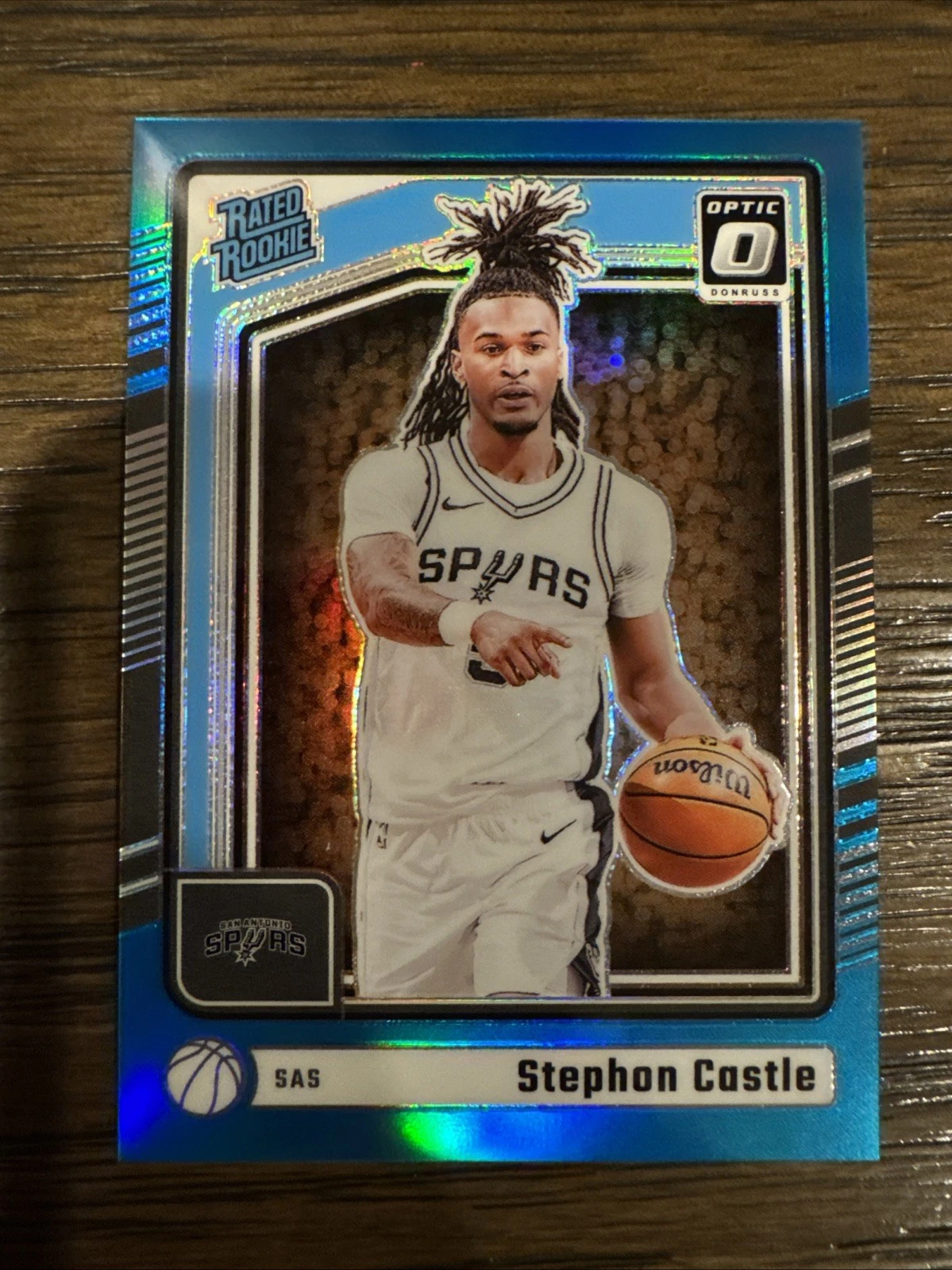 2024-25 Optic Basketball Stephon Castle #254 Aqua /225 Rated Rookie